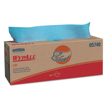 WypAll® L40 Towels, Pop-up Box, Blue, 16 2-5 X 9 4-5, 100-box, 9 Boxes-carton freeshipping - TVN Wholesale